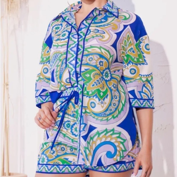 #31 Paisley Breeze Short Set - Picture 2 of 4